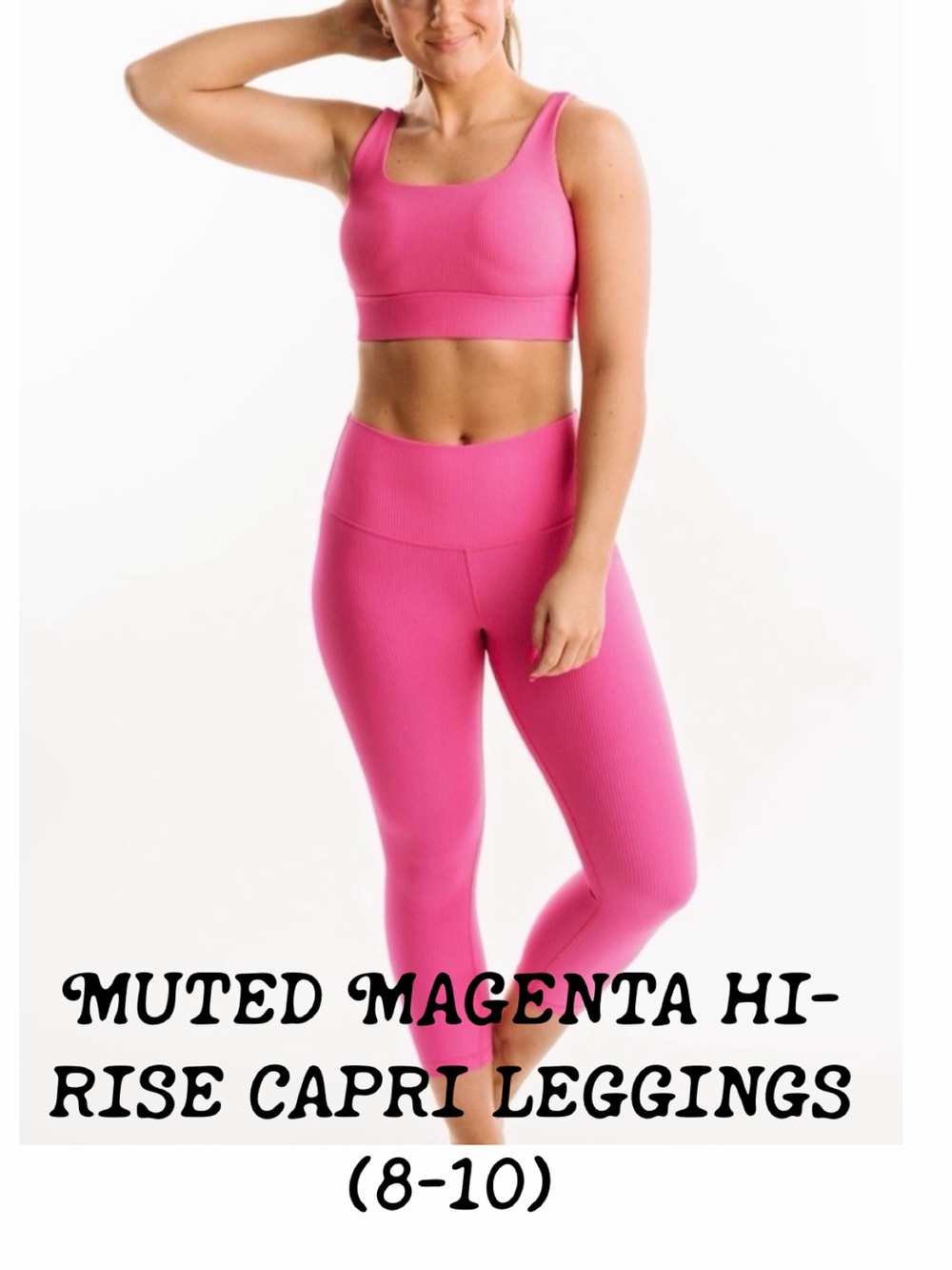 Muted magenta réve hi-rise capri 20”- size 8-10